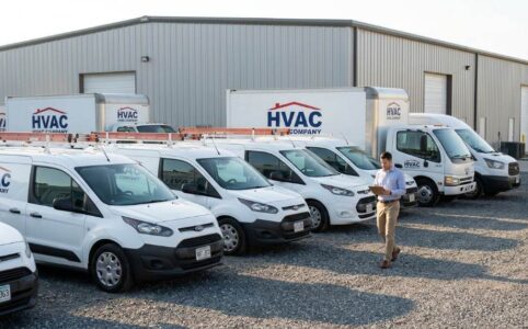 HVAC business valuation analysis with financial reports