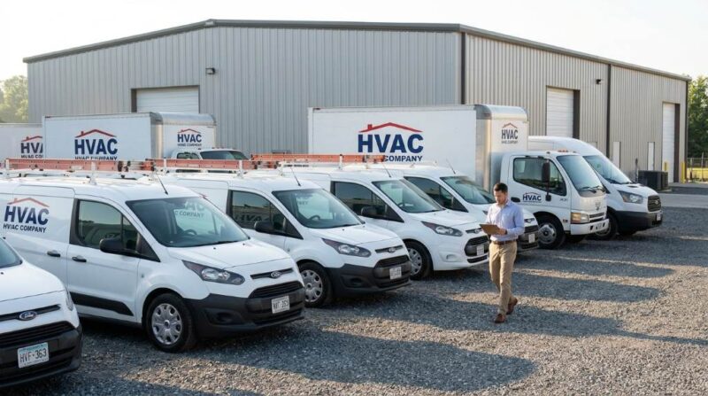 HVAC business valuation analysis with financial reports