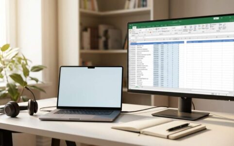 Remote travel planner creating custom vacation itinerary from home office
