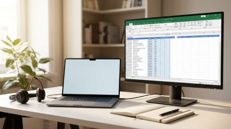 Remote travel planner creating custom vacation itinerary from home office
