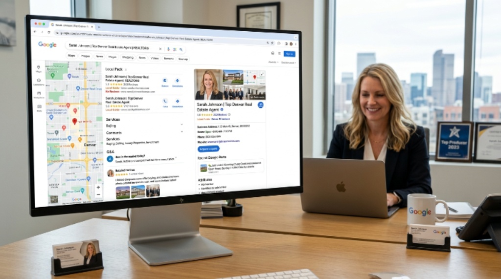 Real estate agent Google Business Profile optimized for local search ranking